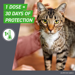 Flea and Tick Treatment for Cats Over 1.5 lbs. 6 Treatments