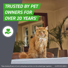 Flea and Tick Treatment for Cats Over 1.5 lbs. 6 Treatments