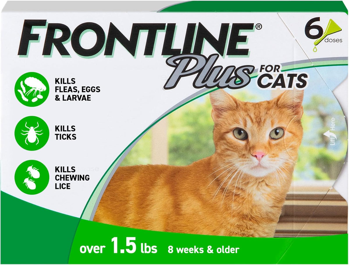 Flea and Tick Treatment for Cats Over 1.5 lbs. 6 Treatments