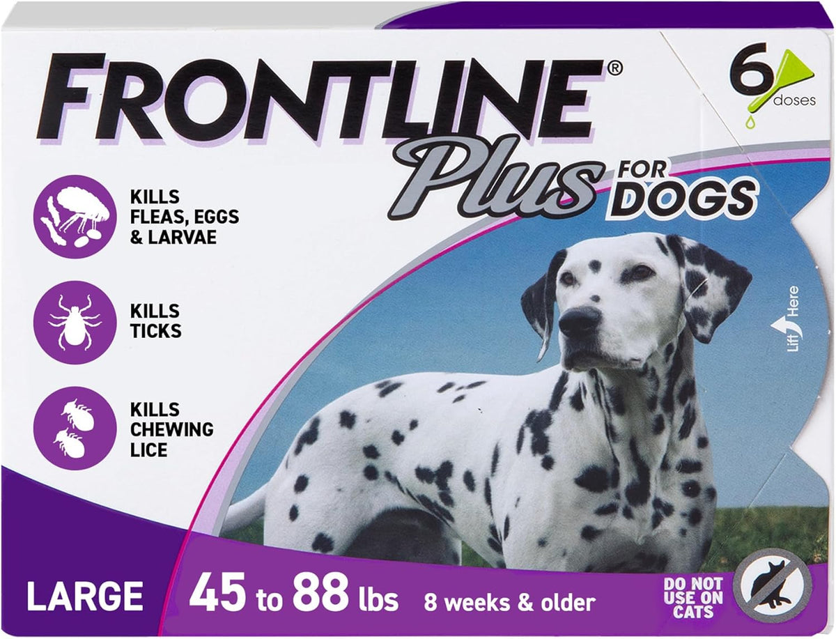 Flea and Tick Treatment For Large Dog (45 to 88 pounds) , 6 Doses