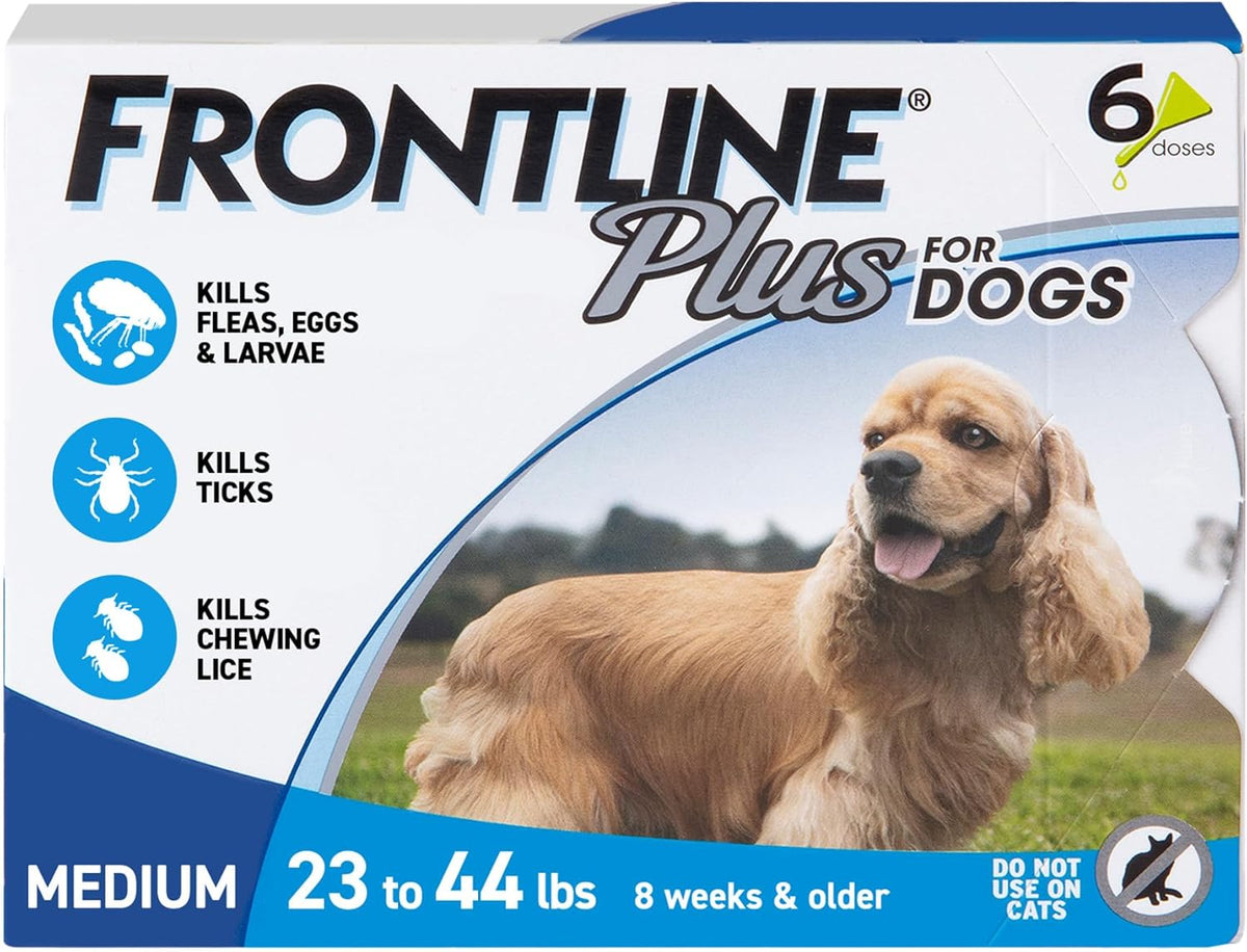 Flea and Tick Treatment For Medium Dog (23-44 pounds) , 6 Doses